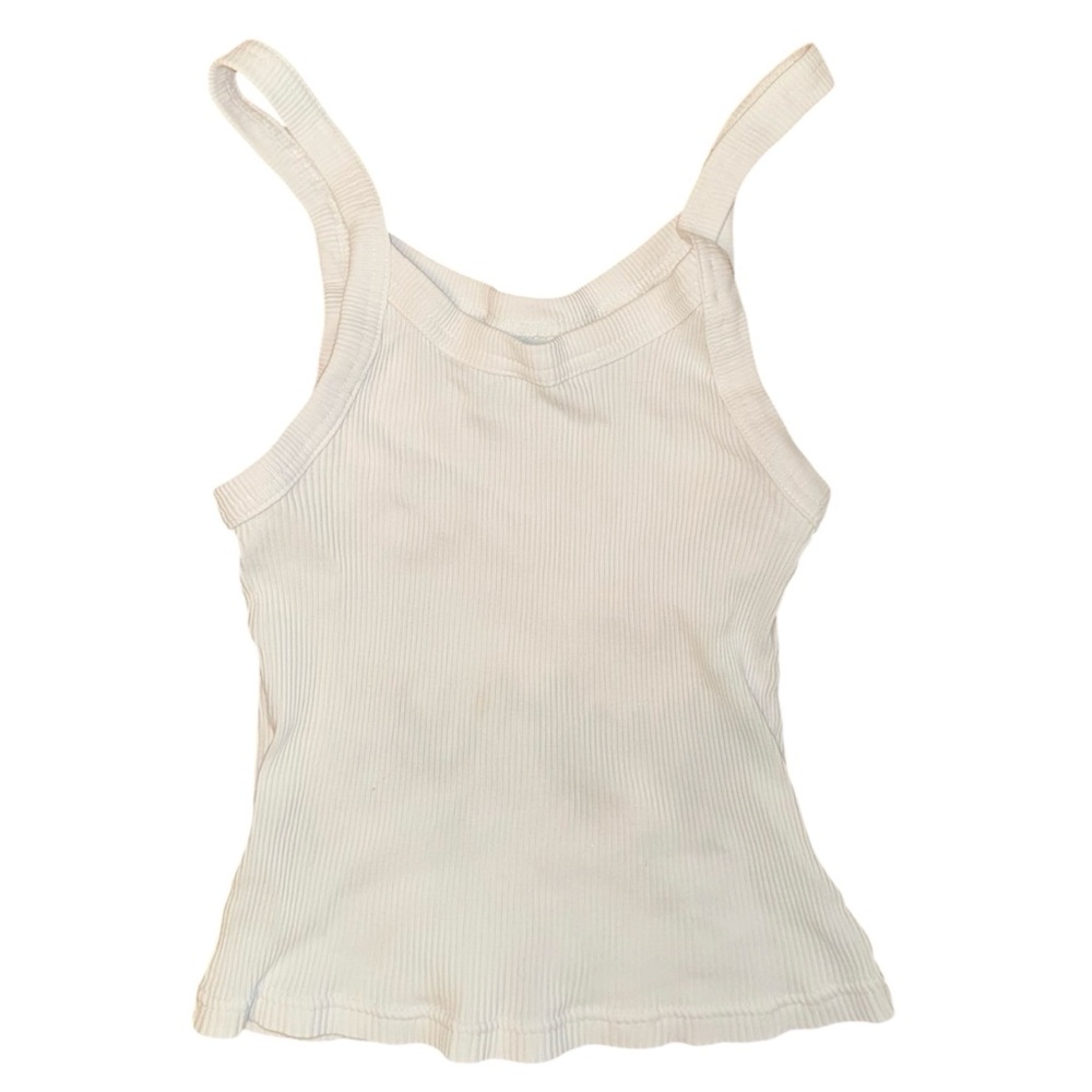 Weekday White Ribbed Crop Tank - Picture 4 of 8